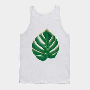 Monstera Deliciosa Leaf Painting Tank Top